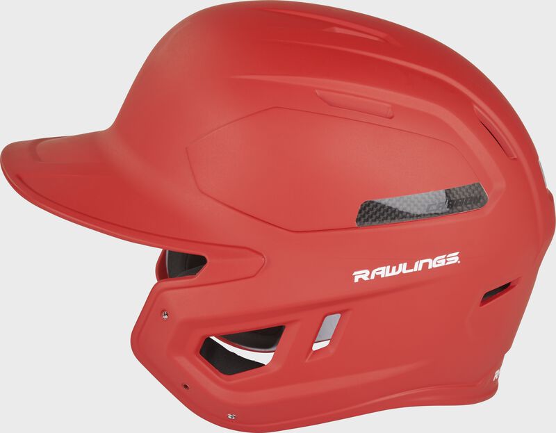 Left-side view of Rawlings Mach Carbon Batting Helmet - SKU: CAR07A loading=